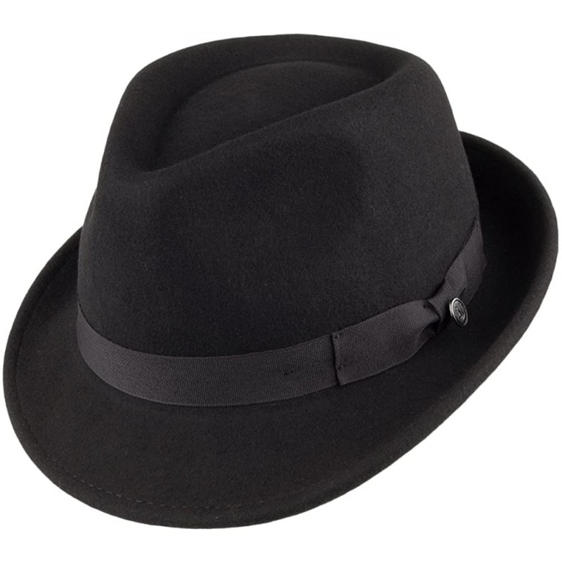 Fedoras Detroit Trilby Wool Felt Fedora Hat - X-large - CY110ZKMIXT $56.60