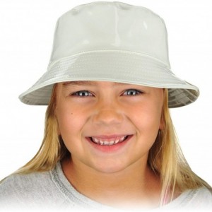 Baseball Caps Kids Children's All season Foldable Waterproof Rain Bucke Hat - Ivory - CV18QGSK3OE $26.09