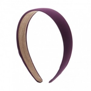 Headbands Purple 1 Inch Satin Hard Headband - Purple - CP196DLT2CN $20.01