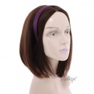 Headbands Purple 1 Inch Satin Hard Headband - Purple - CP196DLT2CN $6.98