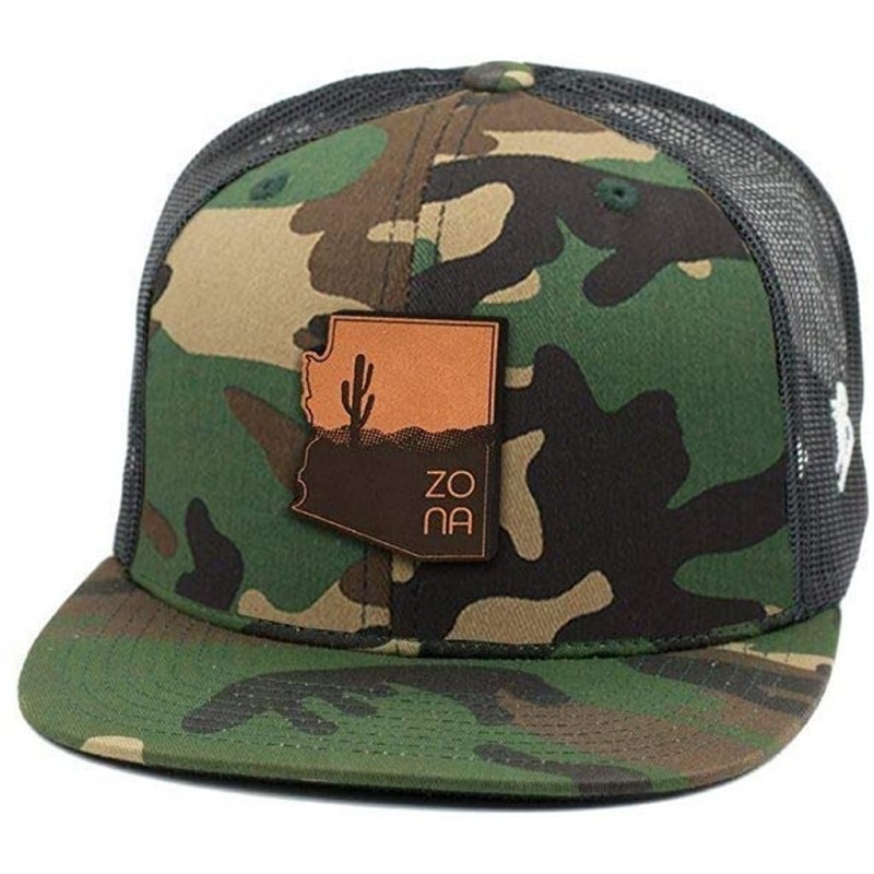 Baseball Caps The Zona Flat Trucker - Camo/Black - CH18IOIDS3U $29.35