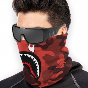 Balaclavas Bape Shark Half Blue Camo Neck Gaiter Warmer Windproof Mask Dust Face Clothing Free UV Face Mask - CN1970G58U9 $16.77