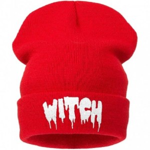Skullies & Beanies Beanie Hat Women Men Winter Warm Black Bad Hair Day Oversized - Witch Red - CI11HM5N7SP $26.89
