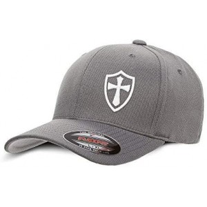 Baseball Caps Crusader Knights Templar Cross Baseball Hat - Grey / White - CN12LG3S2XD $44.64