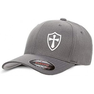 Baseball Caps Crusader Knights Templar Cross Baseball Hat - Grey / White - CN12LG3S2XD $28.41