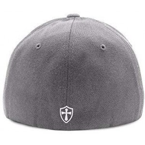 Baseball Caps Crusader Knights Templar Cross Baseball Hat - Grey / White - CN12LG3S2XD $44.64