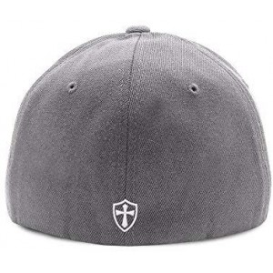 Baseball Caps Crusader Knights Templar Cross Baseball Hat - Grey / White - CN12LG3S2XD $28.41