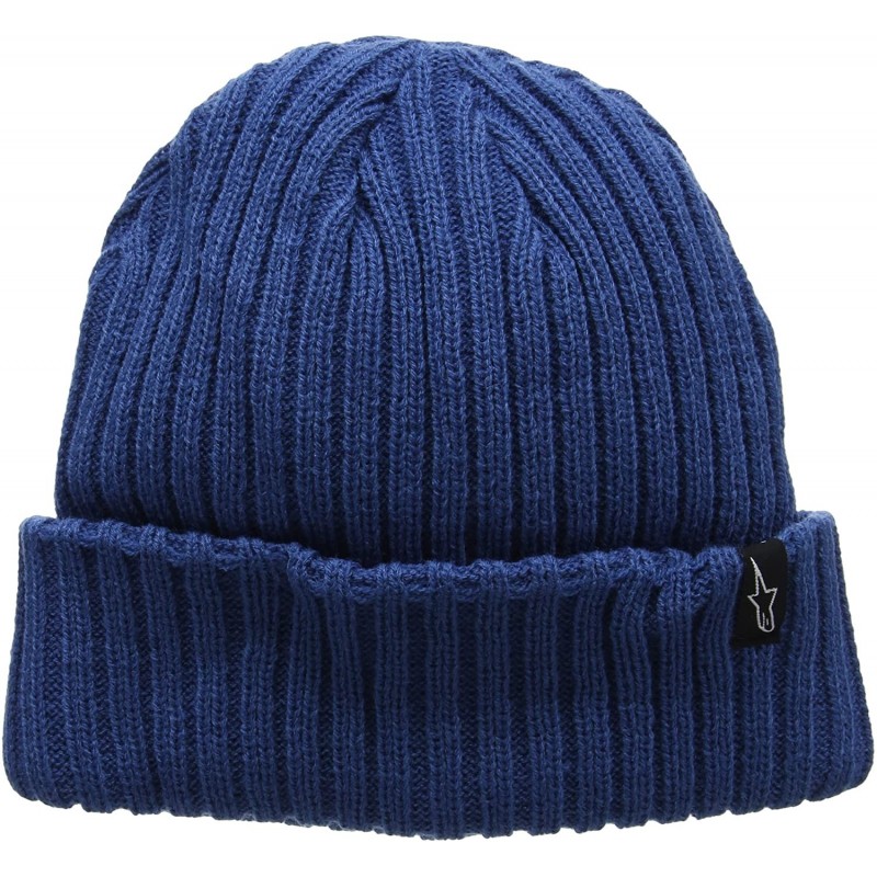 Skullies & Beanies Men's Logo Beanie - Receiving Beanie Blue - CC184ZI4YON $19.43