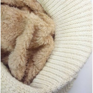 Newsboy Caps Women Winter Warm Knit Hat Wool Snow Ski Caps with Visor - Beige - C011OUQ17Q3 $8.85