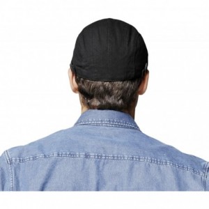 Newsboy Caps Women Men's Cotton Flat Cap Hat Newsboy Hunting Hat Cabbie Gatsby Cap - Black Style 2 - CG187GMDWEA $12.69