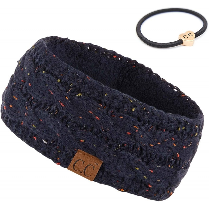 Cold Weather Headbands Winter Fuzzy Fleece Lined Thick Knitted Headband Headwrap Earwarmer(HW-20)(HW-33) - CF18XIGG0HG $8.52