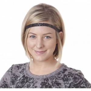 Headbands Girl's Adjustable NO Slip Bling Glitter Skinny Headband Gift Packs - Skinny Black/Fuchsia/Gunmetal 3pk - CV12G0IFCQ...