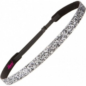 Headbands Girl's Adjustable NO Slip Bling Glitter Skinny Headband Gift Packs - Skinny Black/Fuchsia/Gunmetal 3pk - CV12G0IFCQ...
