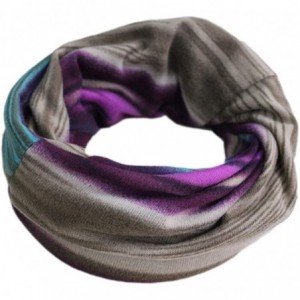 Skullies & Beanies Womens Winter Fleece Rainbow Stripes Slouchy Baggy Beanie Hat Cap Hood Hairband - Purple - CE12EQ4PUE3 $9.48