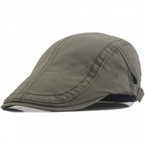 Newsboy Caps Men's Cotton Flat Hunting Hat Ivy Gatsby Newsboy Painter Cap - 3-army Green - C418A2X53IT $7.73