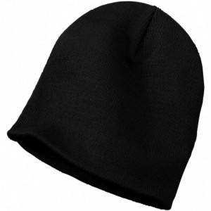 Skullies & Beanies Port & Company Men's Knit Skull Cap - Black - CK11QDS1T37 $9.86