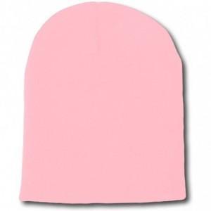 Skullies & Beanies Blank Short Beanie Cap - Light Pink - CQ112ICT9T3 $6.25