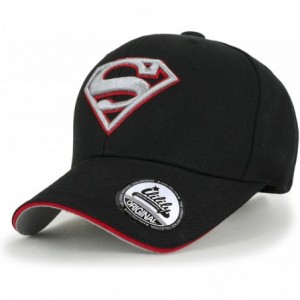 Baseball Caps Superman Shields Embroidery Vintage Baseball Cap Casual Trucker Hat - Black&grey - CB18QN37M6Z $48.47