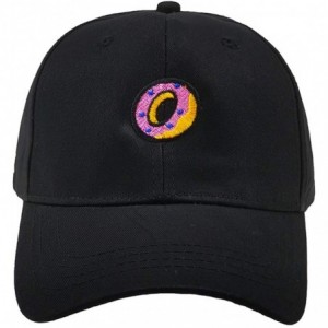 Baseball Caps Fashion Donut Hat-Embroidered Baseball Cap Dad Hats-Men Women Adjustable Hip-hop Hat Black - CW18NQ8EMZ4 $11.78