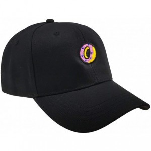 Baseball Caps Fashion Donut Hat-Embroidered Baseball Cap Dad Hats-Men Women Adjustable Hip-hop Hat Black - CW18NQ8EMZ4 $11.78