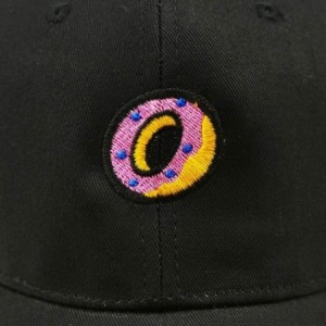 Baseball Caps Fashion Donut Hat-Embroidered Baseball Cap Dad Hats-Men Women Adjustable Hip-hop Hat Black - CW18NQ8EMZ4 $11.78