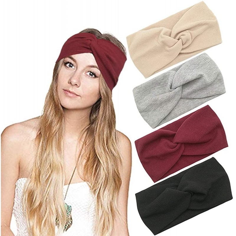 Headbands Womens Headbands Boho Headwraps Cross Elastic Hair Band Bows Cross Head Bands for Women - CN18Y0ODRM7 $9.91