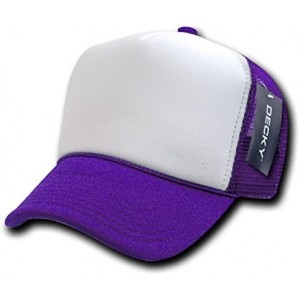 Baseball Caps 2 Tone Trucker Cap - Purple - C9118GIDJSF $8.98