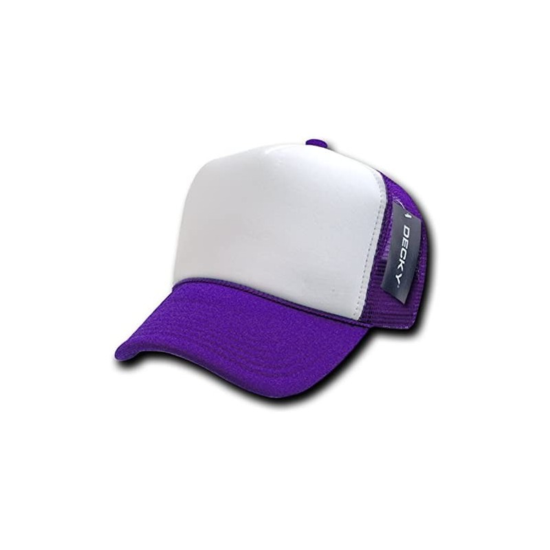 Baseball Caps 2 Tone Trucker Cap - Purple - C9118GIDJSF $8.98