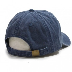 Baseball Caps Blank Dad Hat Cotton Adjustable Baseball Cap - Navy Washed Strap - CP12NSM5WAB $9.98