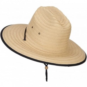 Sun Hats Men's Paper Braid Life Guard Hat - Tan - CG12CX1KACR $38.42