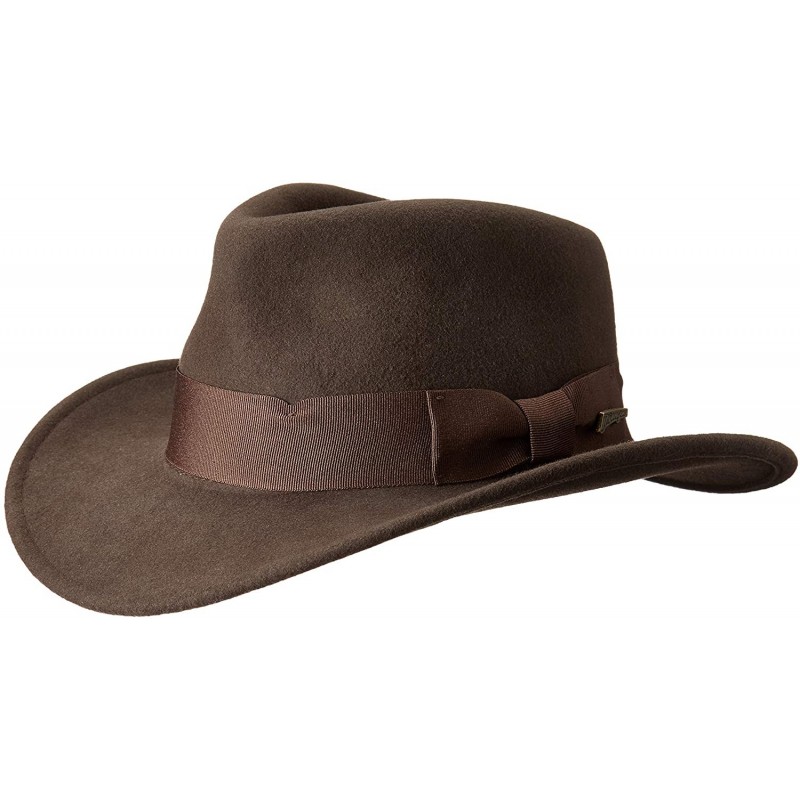 Fedoras Crushable Wool Felt Fedora Hats - One Size - CY119H27GQP $41.91