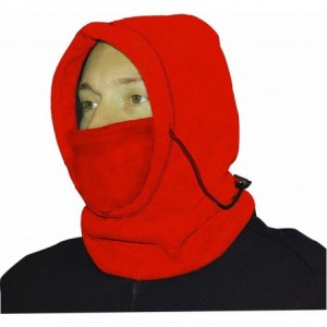 Skullies & Beanies Polarex 6-in-1 Fleece Hood - Red - CA11HUPXVK1 $18.03