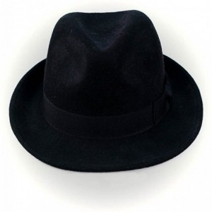 Fedoras Wool Trilby Hat Felt Fedora Hats Men Wide Brim Manhattan Gangster Gatsby Costume Caps Wonderful - A2-black - C118WODQ...