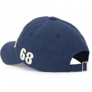 Baseball Caps Washed Cotton Patch Baseball Cap Standard Embroidery Casual Trucker Hat - Navy Blue - CQ18C3UCQXN $19.12