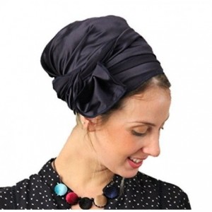 Headbands Tichel Full Hair Covering Snoods Lovely Turban One Size Blue Navy - Blue Navy - CT183ZGE37U $91.14