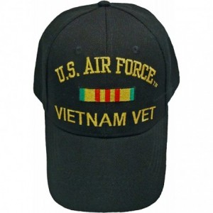 Baseball Caps AIR Force Vietnam Baseball Cap Black Veteran Hat Mens Vet - CW11AP2UZ0T $27.42