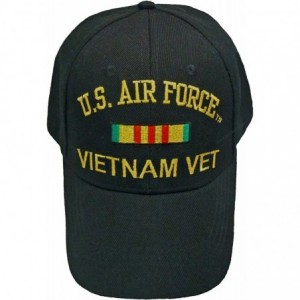 Baseball Caps AIR Force Vietnam Baseball Cap Black Veteran Hat Mens Vet - CW11AP2UZ0T $11.40