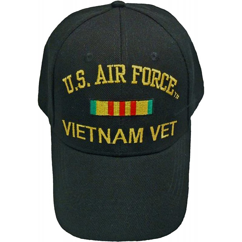 Baseball Caps AIR Force Vietnam Baseball Cap Black Veteran Hat Mens Vet - CW11AP2UZ0T $11.40