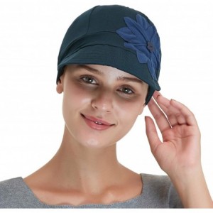 Skullies & Beanies Bamboo Fashion Hat for Woman Daily Use with Brim Visor- Hats for Cancer Chemo Patients Women - Dark Teal -...