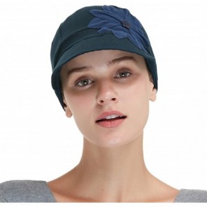 Skullies & Beanies Bamboo Fashion Hat for Woman Daily Use with Brim Visor- Hats for Cancer Chemo Patients Women - Dark Teal -...