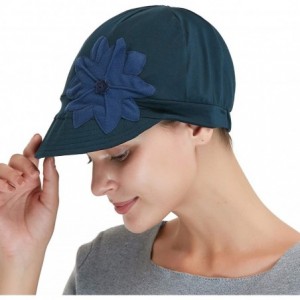 Skullies & Beanies Bamboo Fashion Hat for Woman Daily Use with Brim Visor- Hats for Cancer Chemo Patients Women - Dark Teal -...