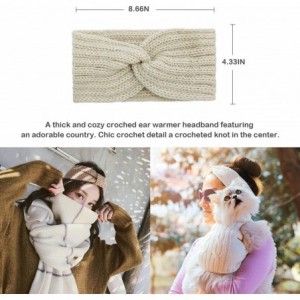 Cold Weather Headbands Womens Winter Knitted Headband - Soft Crochet Bow Twist Hair Band Turban Headwrap Hat Cap Ear Warmer -...