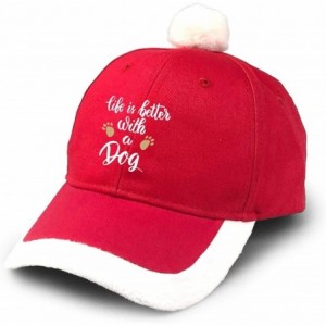 Baseball Caps Classic Baseball Adjustable Christmas Accessory - Life is Better With a Dog - C81920M9C43 $11.04