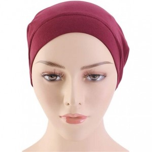 Skullies & Beanies Satin Silk Lined Sleep Cap Beanie Premium Cotton Chemo Caps Lightweight- Cozy Girl Slap Headwear Gifts - W...
