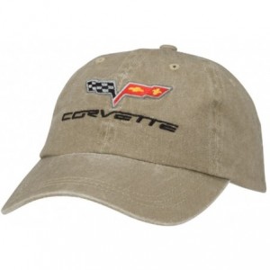 Baseball Caps C6 Corvette Khaki Hat - CG115RF4V9B $21.61