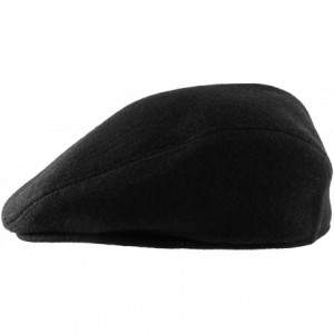 Newsboy Caps 100% Wool Flat Cap Cabbie Hat Gatsby Ivy Irish Hunting Newsboy Hunting Beret - Black(l) - C611UAGQXJR $9.01