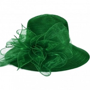 Bucket Hats Kentucky Derby Dress Church Cloche Hat Sweet Cute Floral Bucket Hat - Leaf-green - C418NGZS8NE $47.00