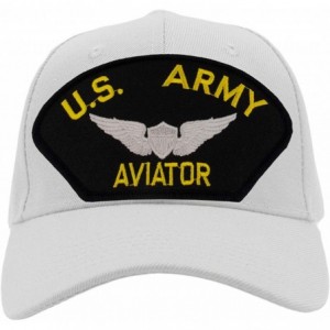 Baseball Caps US Army Aviator Hat/Ballcap Adjustable One Size Fits Most - White - CS18ICD66E4 $42.82