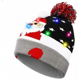 Skullies & Beanies LED Light Up Beanie Hat Christmas Cap for Women Children- Party- Bar - Multicolor-015 - C118WIDR7NQ $15.78