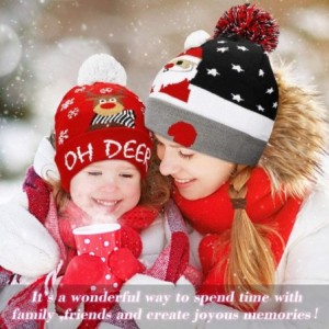 Skullies & Beanies LED Light Up Beanie Hat Christmas Cap for Women Children- Party- Bar - Multicolor-015 - C118WIDR7NQ $15.78